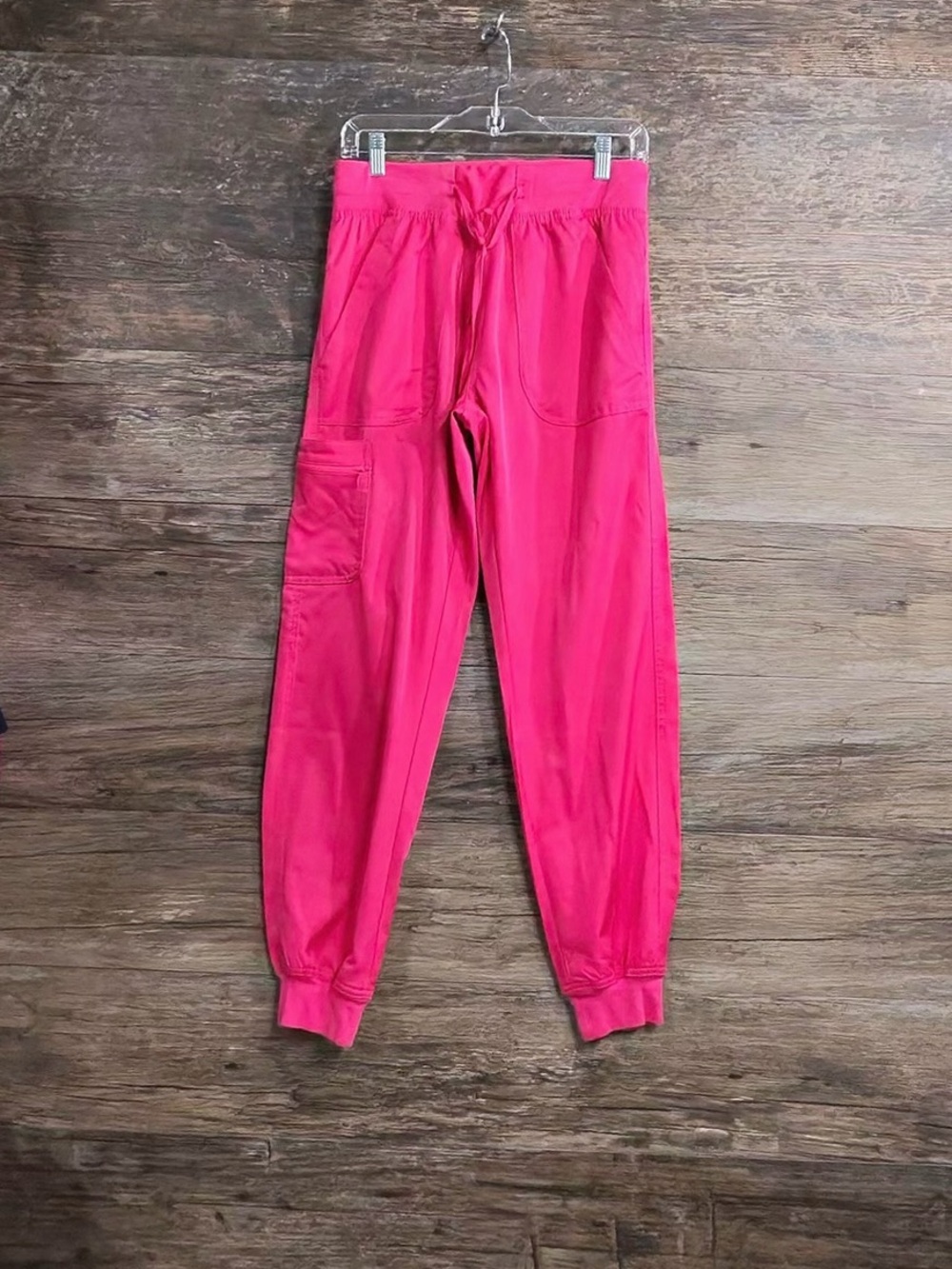 MediChic Bright Pink Women's Drawstring Jogger Scrub Pants - Picture 1 of 11
